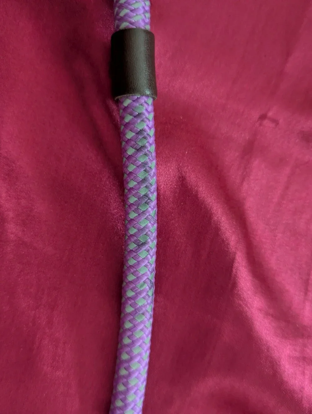 2 FIDA Dog Slip Lead Leashes Reflective Purple 5ft